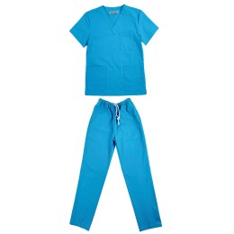 網上訂購湖藍色手術服   時尚設計V領短袖洗手服套裝  男裝 中性裝 護士服製衣廠  SKU048 網上訂購湖藍色手術服   時尚設計V領短袖洗手服套裝  男裝 中性裝 護士服製衣廠  SKU048